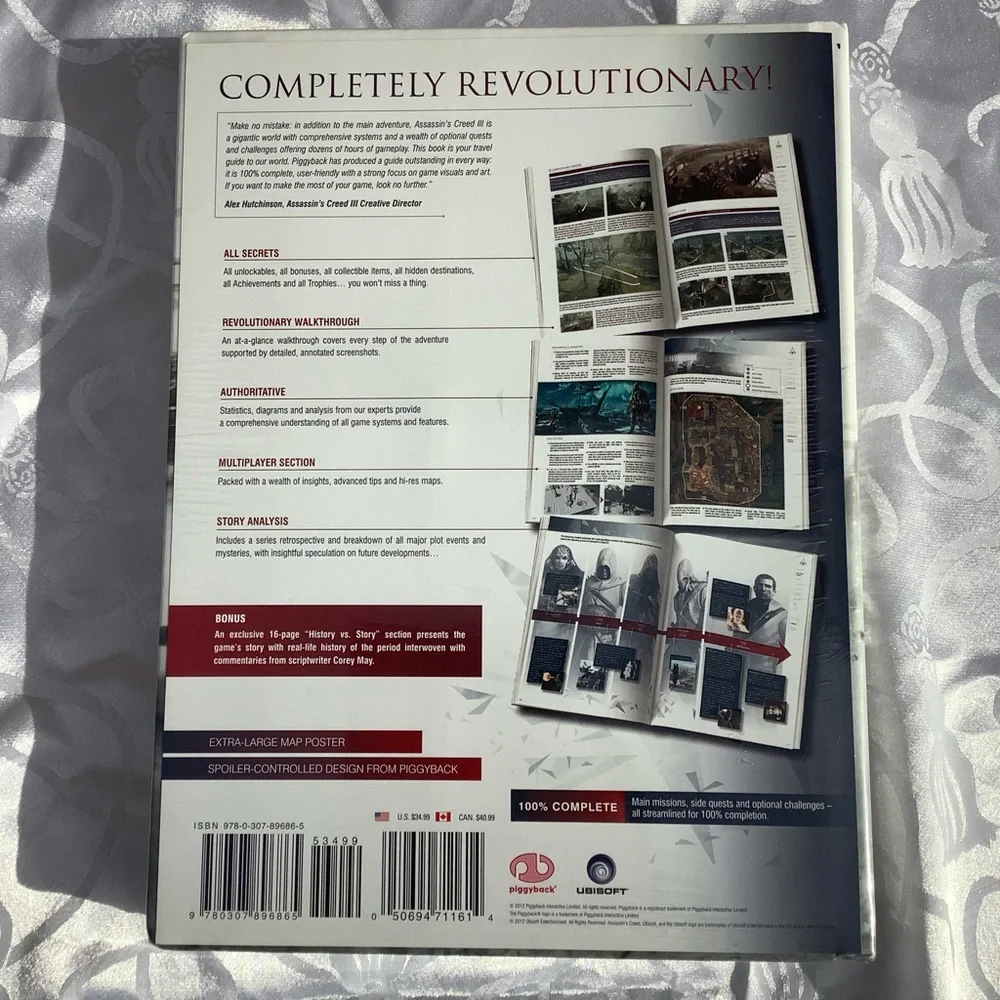New The Complete Official Book Guide Assassin’s Creed 3 Collector’s Edition